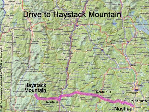 Haystack Mountain drive route