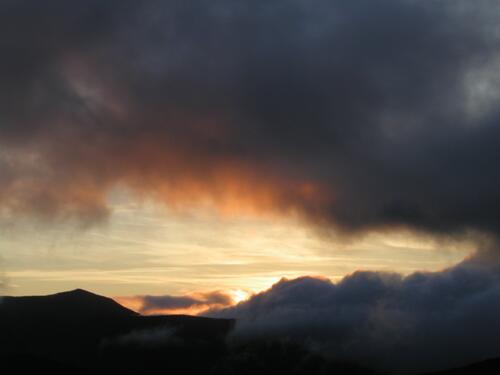 sunset on Hedgehog Mountain in New Hampshire