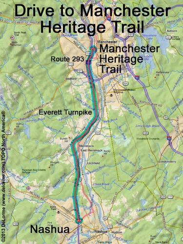 Manchester Heritage Trail drive route