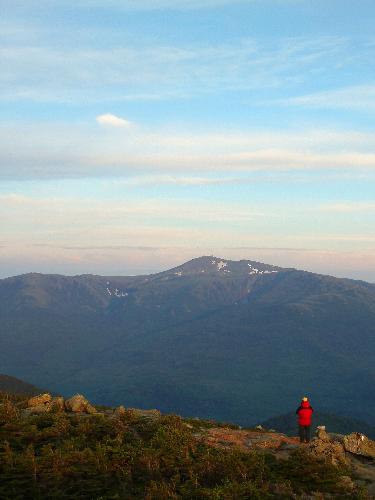 early morning view of Mount Washington from Mount Hight in New Hampshire