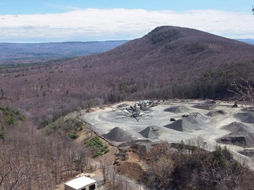 view east toward Mount Norwottuck from Bare Mountain in central Massachusetts