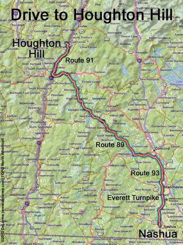 Houghton Hill drive route