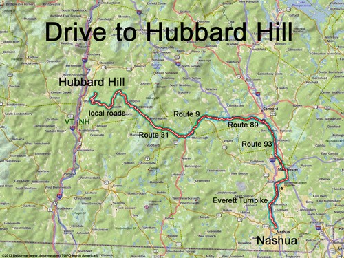 Hubbard Hill drive route