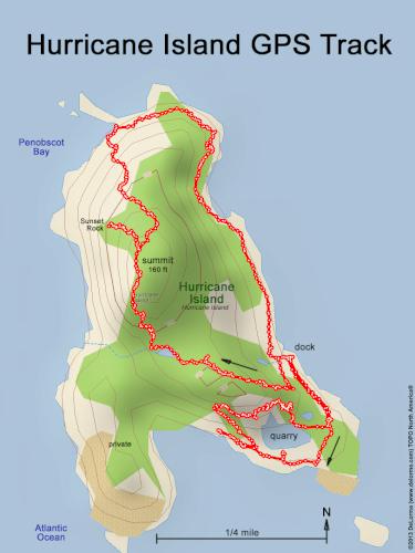 Hurricane Island gps track