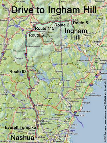 Ingham Hill drive route