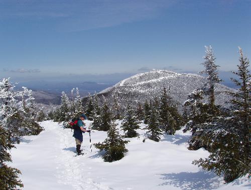 view of Jay Peak from Big Jay mountain in Vermont