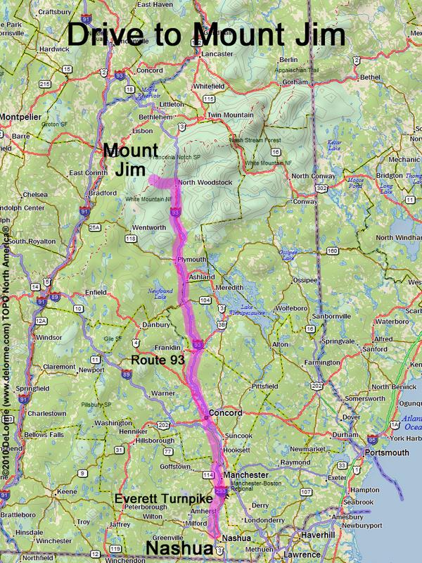 Mount Jim drive route