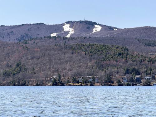 view of Mount Sunapee in April from John Hay NWR in southern NH