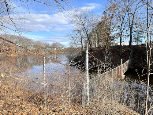 fence in January at Joyce Park in Nashua NH