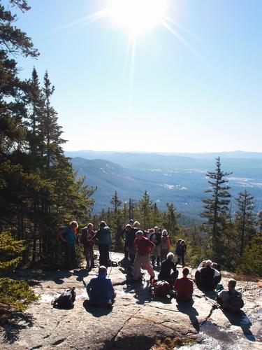 hikers on the trail to Kearsarge North in New Hampshire