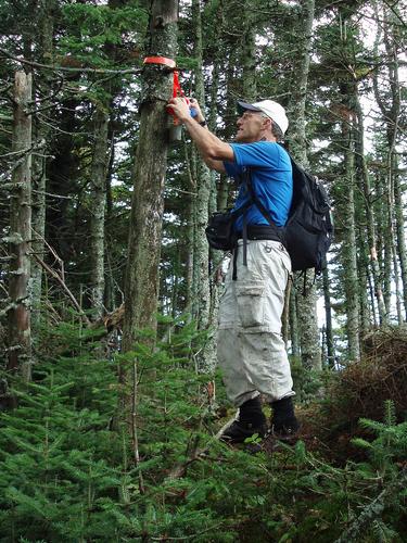 canister on Mount Kineo in New Hampshire