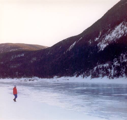 Kinsman Pond in winter in New Hampshire