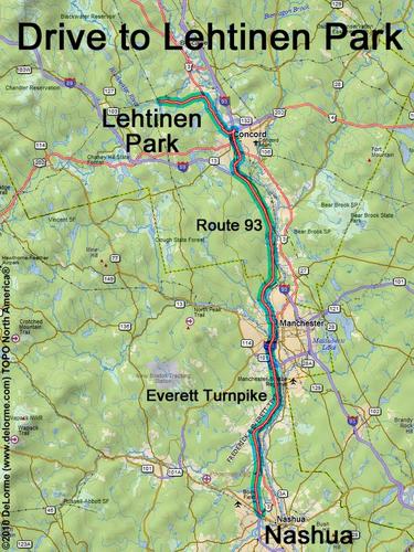 Lehtinen Park drive route