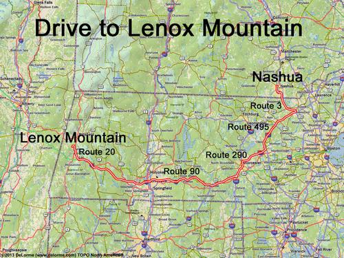 Lenox Mountain drive route
