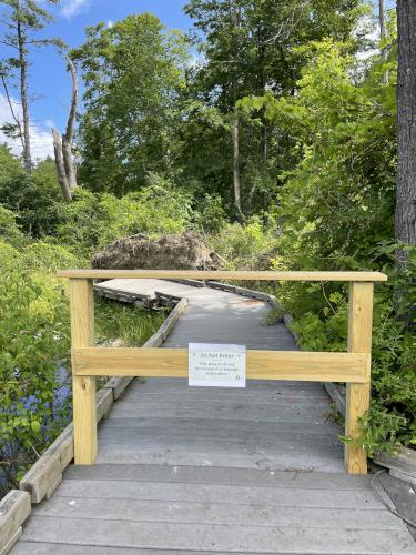 closed trail in August from Lenox Mountain in southwestern Massachusetts