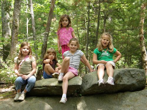 young hikers on Little Monadnock Mountain in New Hampshire