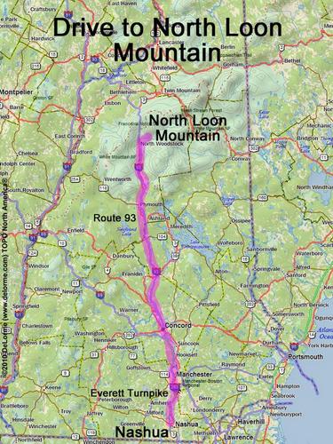 North Loon Mountain drive route