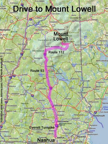 Mount Lowell drive route