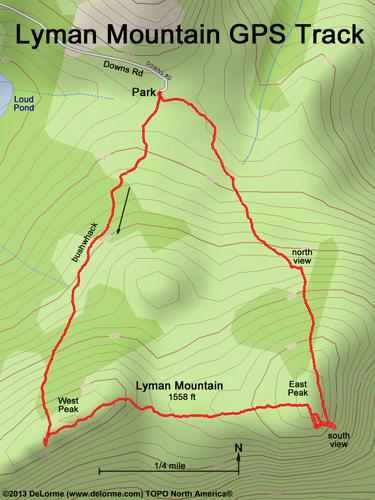 Lyman Mountain gps track