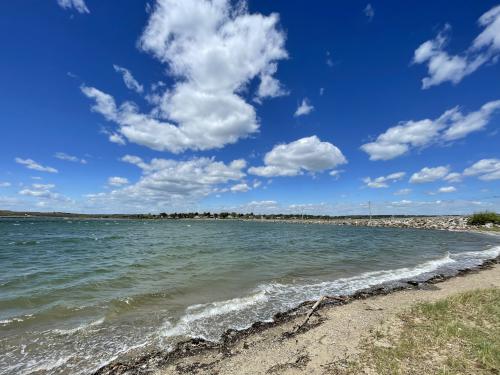 ocean beach in May at Mackworth Island near Portland in southern Maine