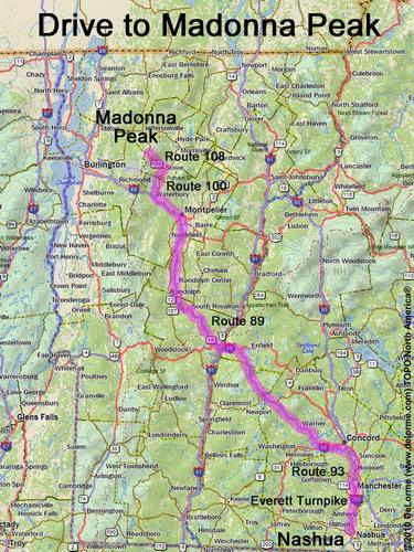 Madonna Peak drive route