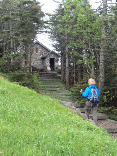 stone shelter on top of Mount Mansfield in Vermont