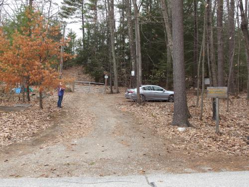 parking in April at Mayflower Hill in southern New Hampshire