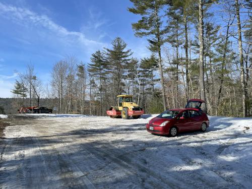 parking in March at Michaela's Way Loop in southern New Hampshire
