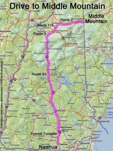 Middle Mountain drive route