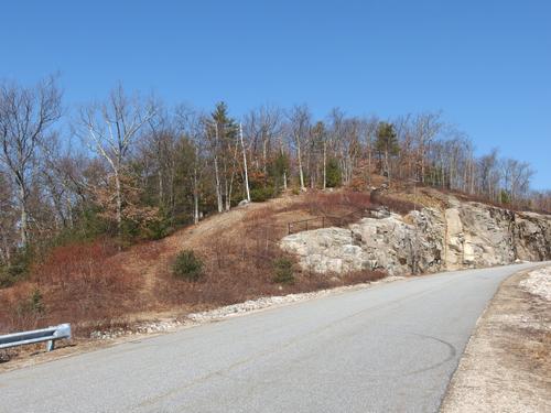 trailhead for the hike to Mount Miner in southern New Hampshire