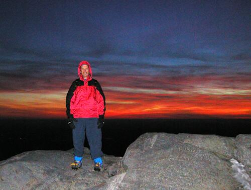 sunset on Mount Monadnock NH