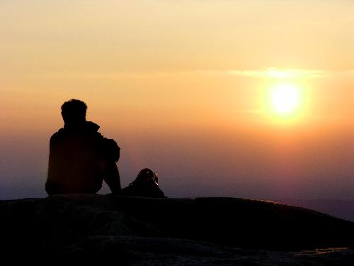 sunset on Mount Monadnock