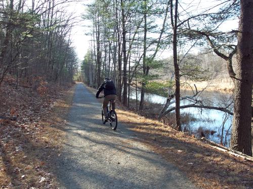  Monadnock Recreational Rail Trail in December near Jaffrey in southern New Hampshire