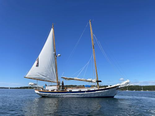 Morning in Maine in August off Monroe Island in Maine