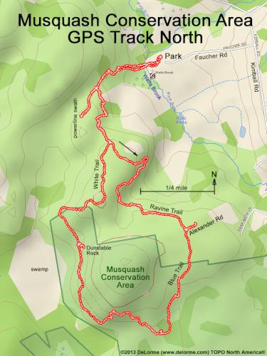 Musquash Conservation Area gps track north