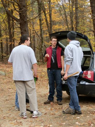 trail workers at Musquash Conservation Land in New Hampshire