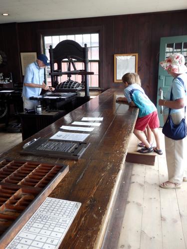 Print Shop at Mystic Seaport in Connecticut