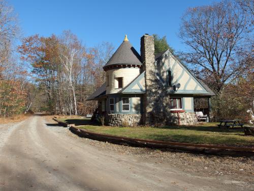 old station in November on the New Boston Rail Trail near New Boston in southern New Hampshire