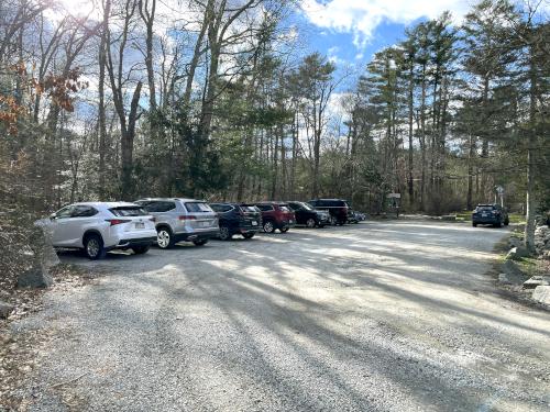 parking in December at Norris Reservation in eastern Massachusetts