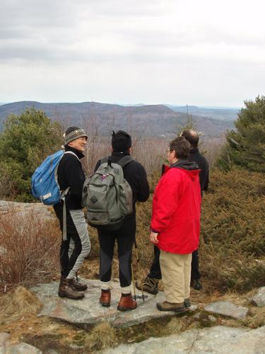 hikers on the trail to North Pack Monadnock Mountain in New Hampshire