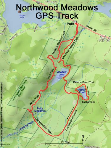 Northwood Meadows gps track