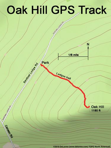 GPS track to Oak Hill in New Hampshire