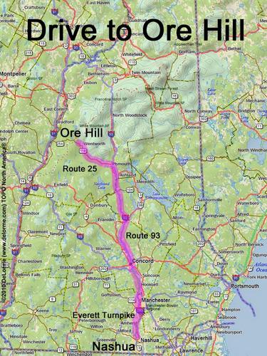 Ore Hill drive route