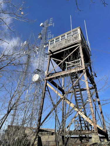 towers in December atop Ossipee Hill in southern Maine