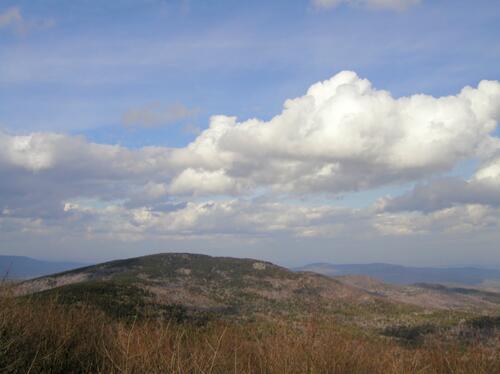 view of North Pack Monadnock Mountain from Pack Monadnock Mountain in New Hampshire