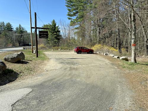 parking in April at Palmer-Bartell Forest in southern NH