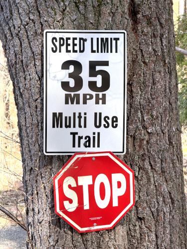 sign in April at Palmer-Bartell Forest in southern NH