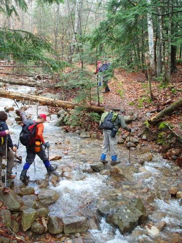 stream crossing on Davis Path in New Hampshire