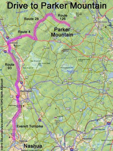 Parker Mountain drive route