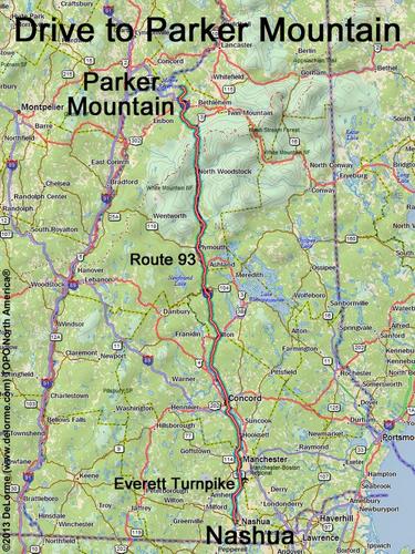 Parker Mountain drive route